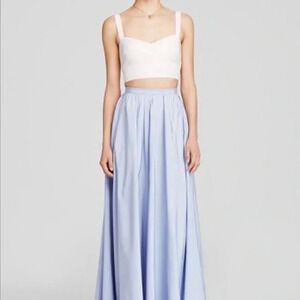 JILL STUART NWT 2 Piece Dress Faille Maxi Ball Skirt Bustier Crop Top